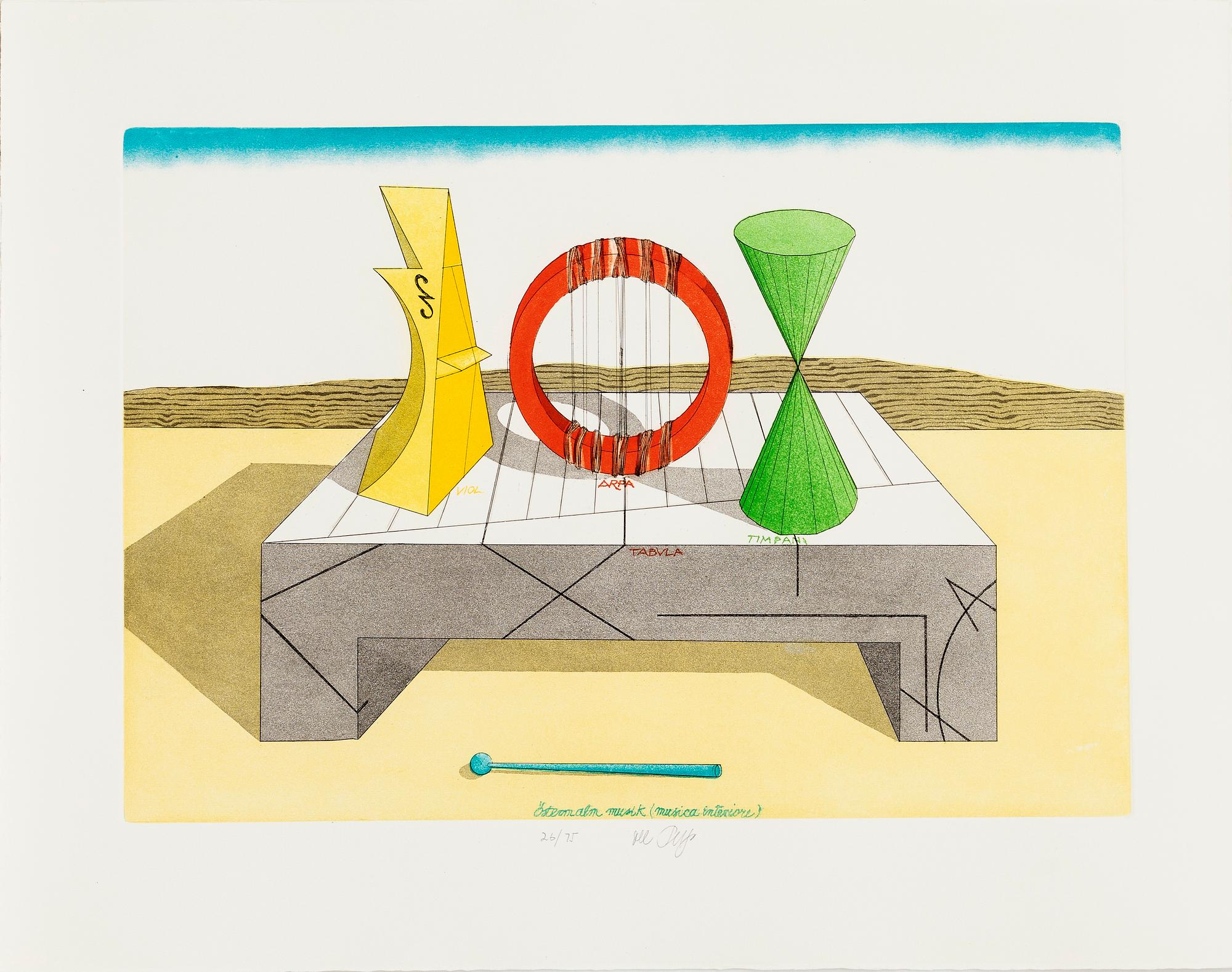 Graphic portfolio, 9 sheets, "Music Maestro Please II", 1981.