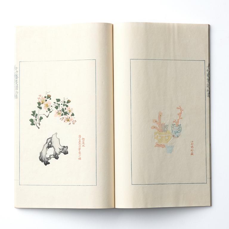 Shizhuzhai jianpu, "Ten Bamboo Studio Manual of Painting and Calligraphy", fyra volymer. Rongbaozhai. Beijing, 1952.