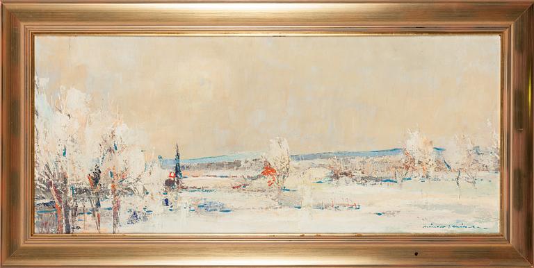 Nandor Mikola, oil on board, signed.