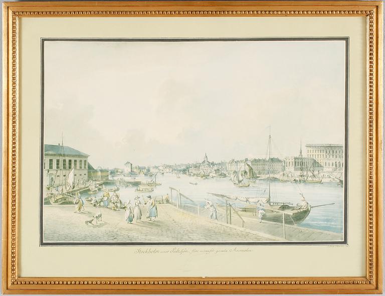 LITOGRAFISKA TRYCK, 3 st, efter JF Martin.