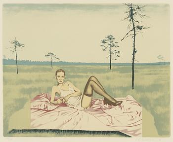 Yrjö Edelmann, lithograph in colours, 1970, signed 113/125.