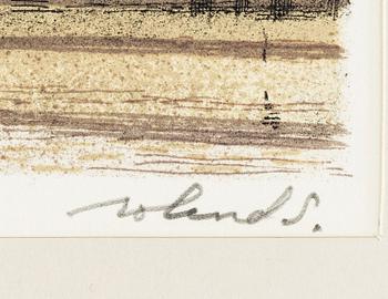 Roland Svensson, Arktiskt land” ( The Arctic ) portfolio with five lithographs, signed and numbered. 1958.