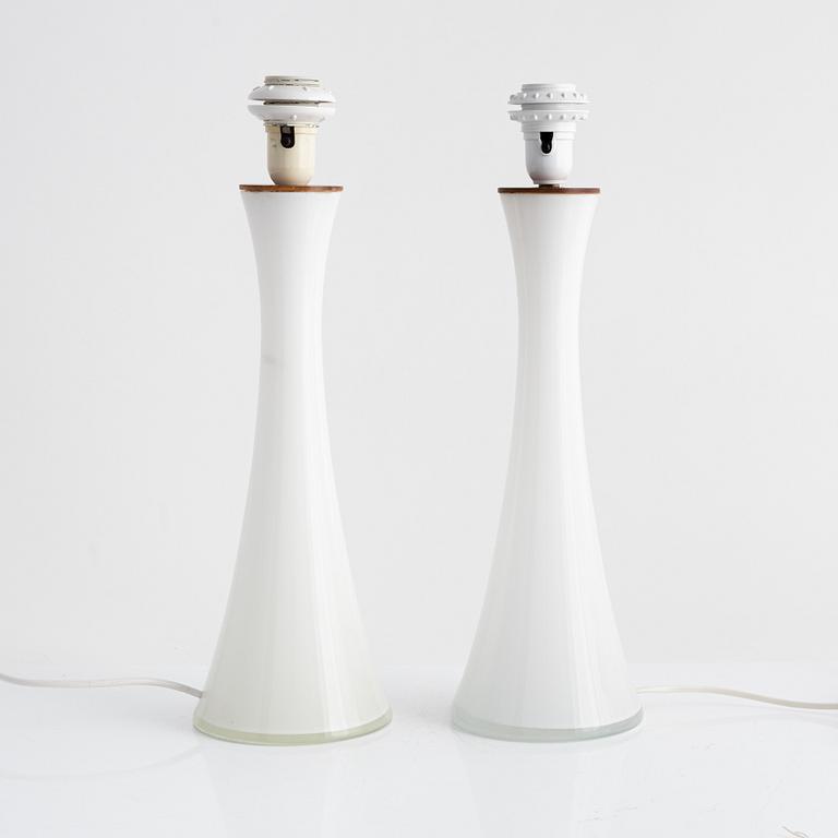 Table lamps, a pair, Bernt Nordstedt, Bergboms, third quarter of the 20th century.