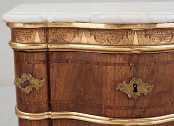 A Danish Rococo 18th century commode by M Ortmann.