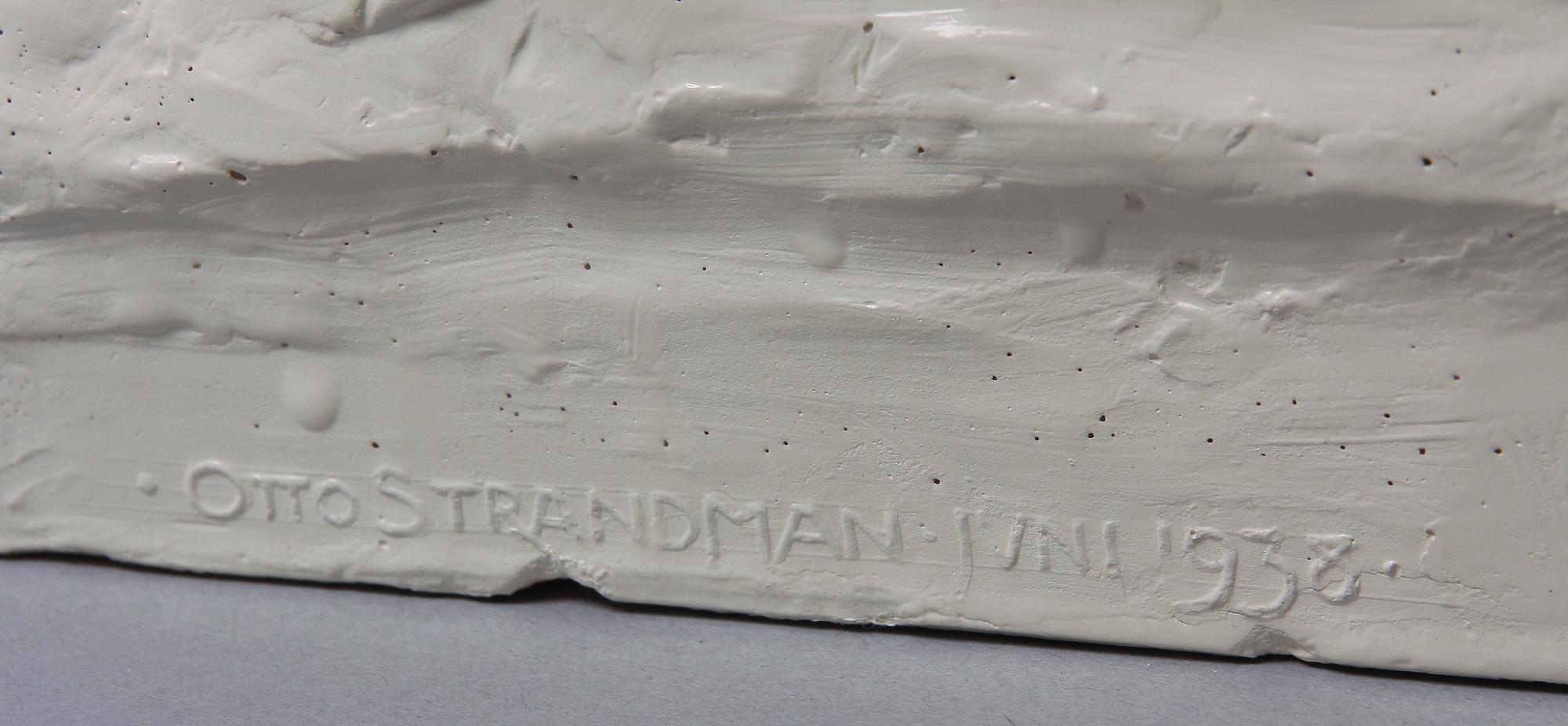 OTTO STRANDMAN, gips, sign o dat 1938.