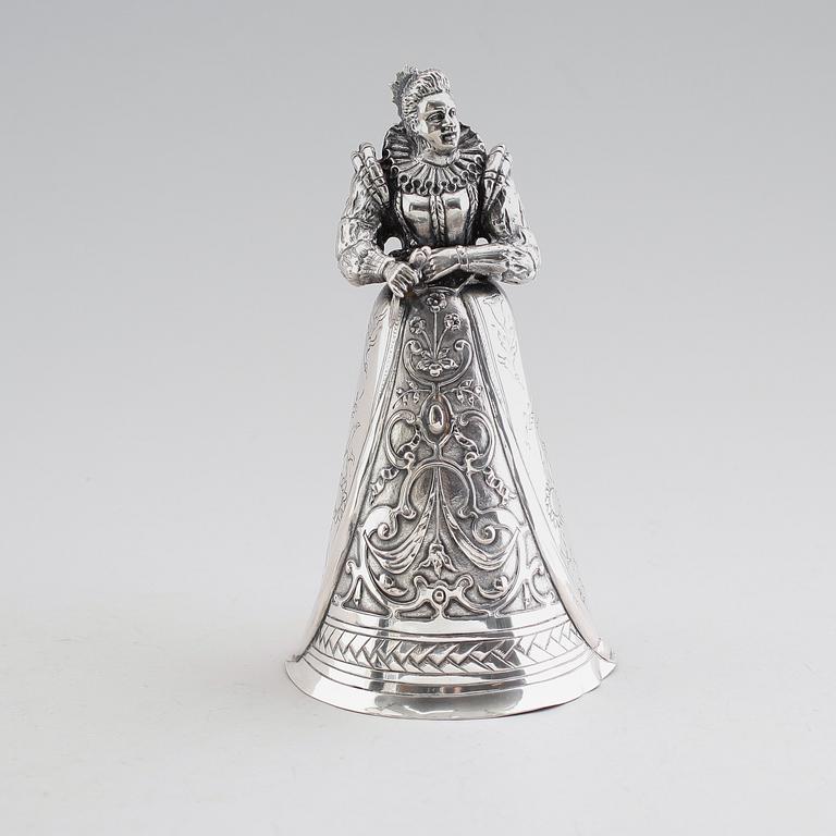 FIGUR, silver, möjligen Frankrike. Vikt ca 410 gram.