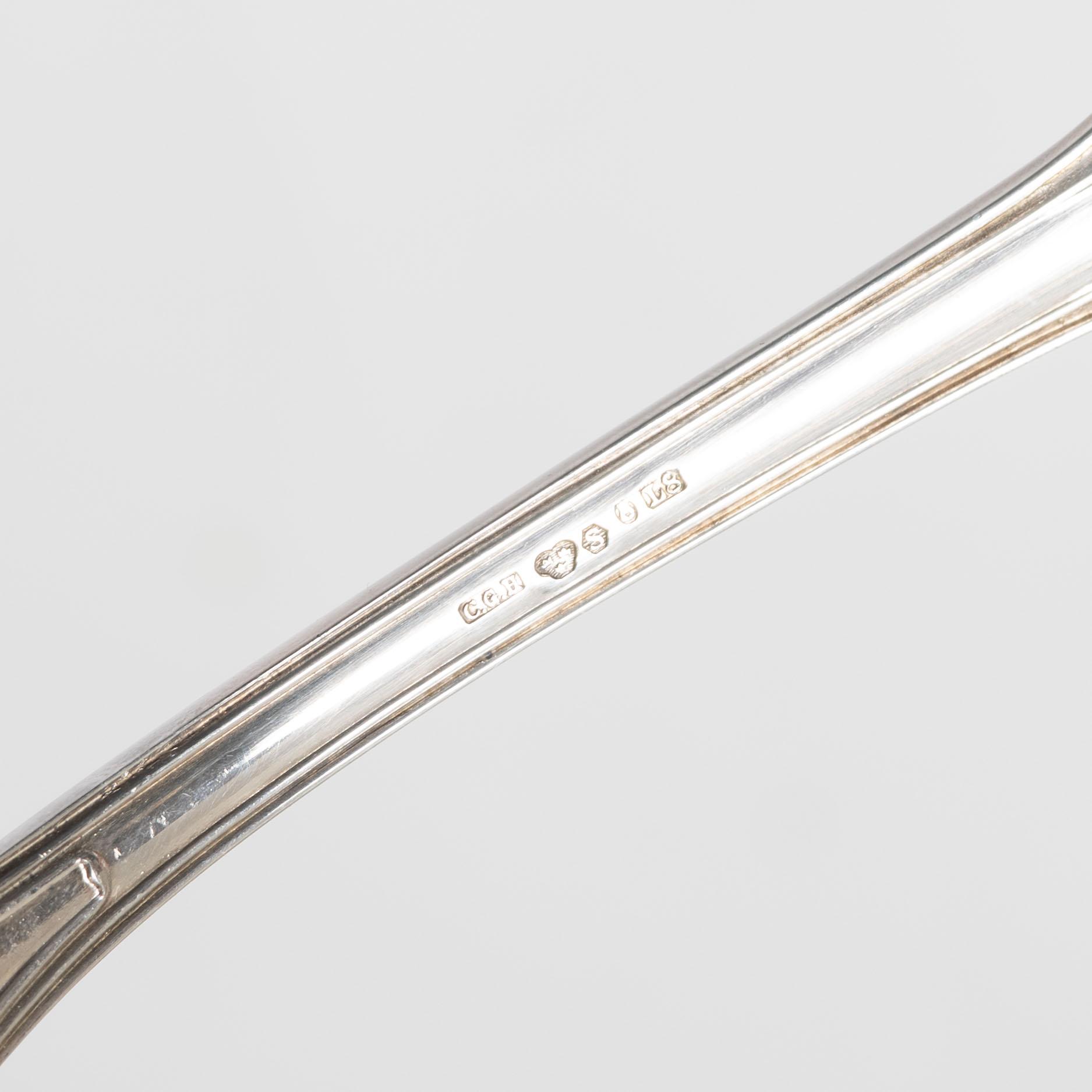Bestickservis, 37 delar, silver, "Olga", CG Hallberg, Stockholm, bl.a. 1937.