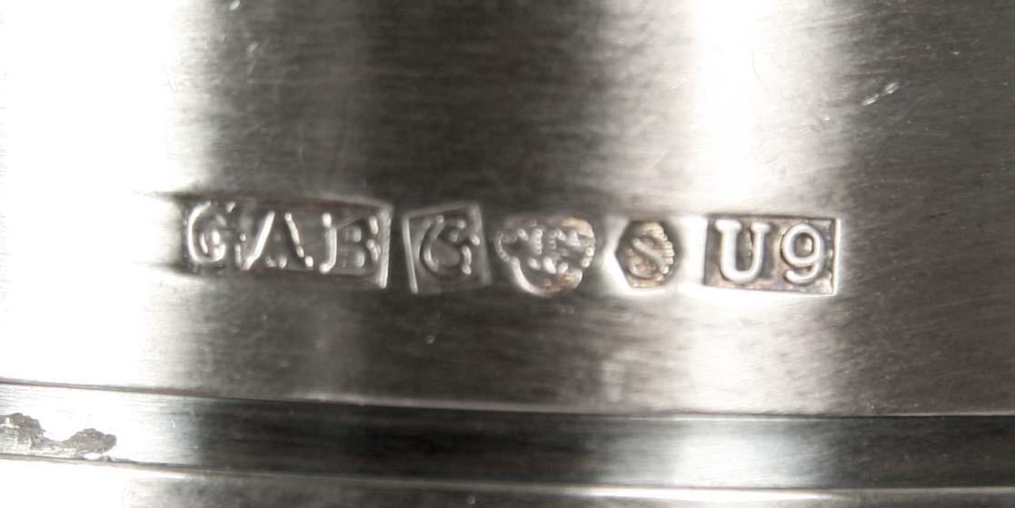 SERVIETTRINGAR, silver, 12 st.  CG Hallberg och GAB, Stockholm 1965.
