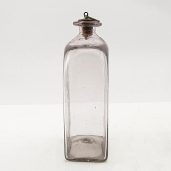 A Swedish glass flask, Limmareds glass manufactory, late 18th century/early 19th century.