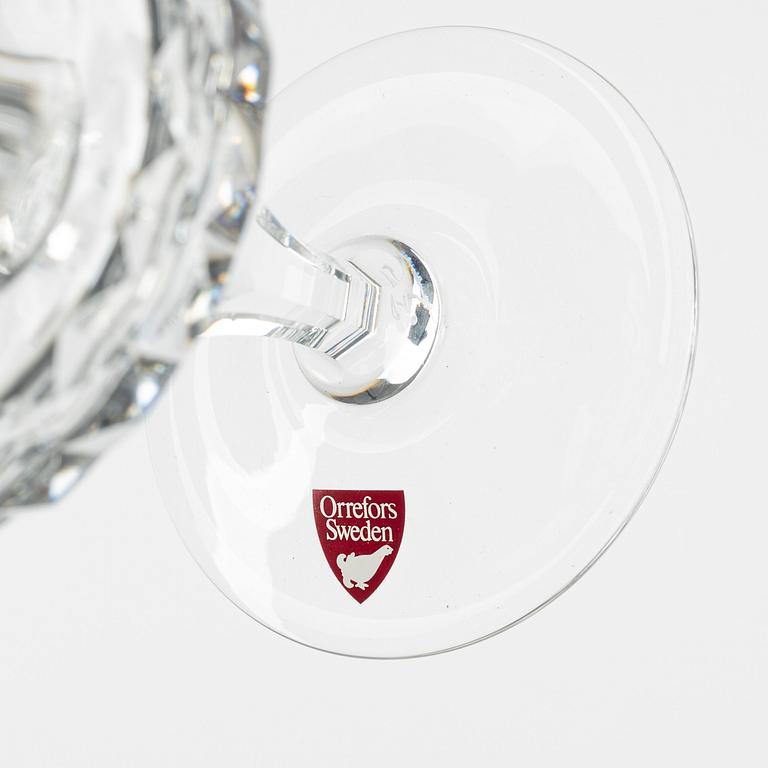 Ingeborg Lundin, glasservis, 38 delar, "Silvia", Orrefors.