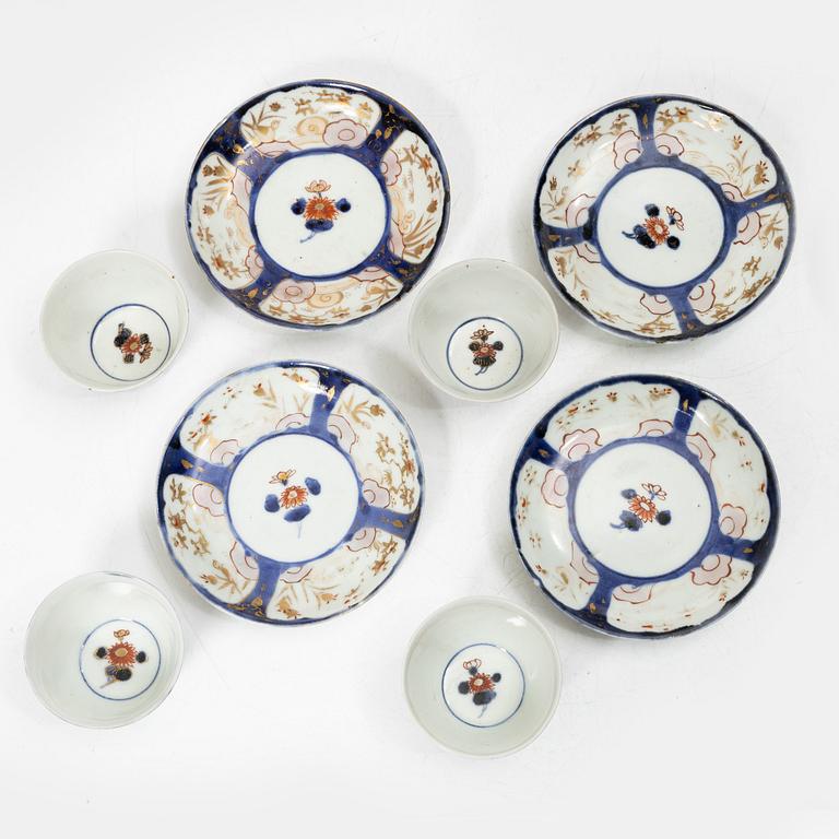 A collection of cups, saucers and teapots, China, Qing dynasty, mostly 18th century.
