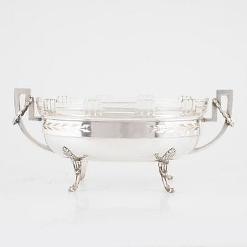 K. Anderson, Jardinière, silver och glas, Stockholm, 1900-talets början.