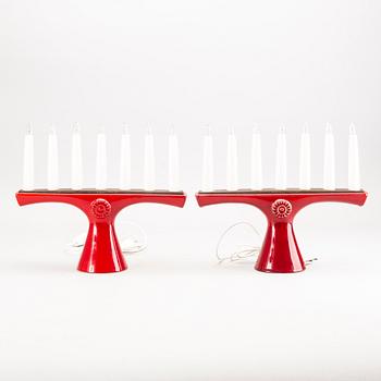 ADVENTSSLJUSSTAKAR, ett par,  design C.A Breger för Luma.