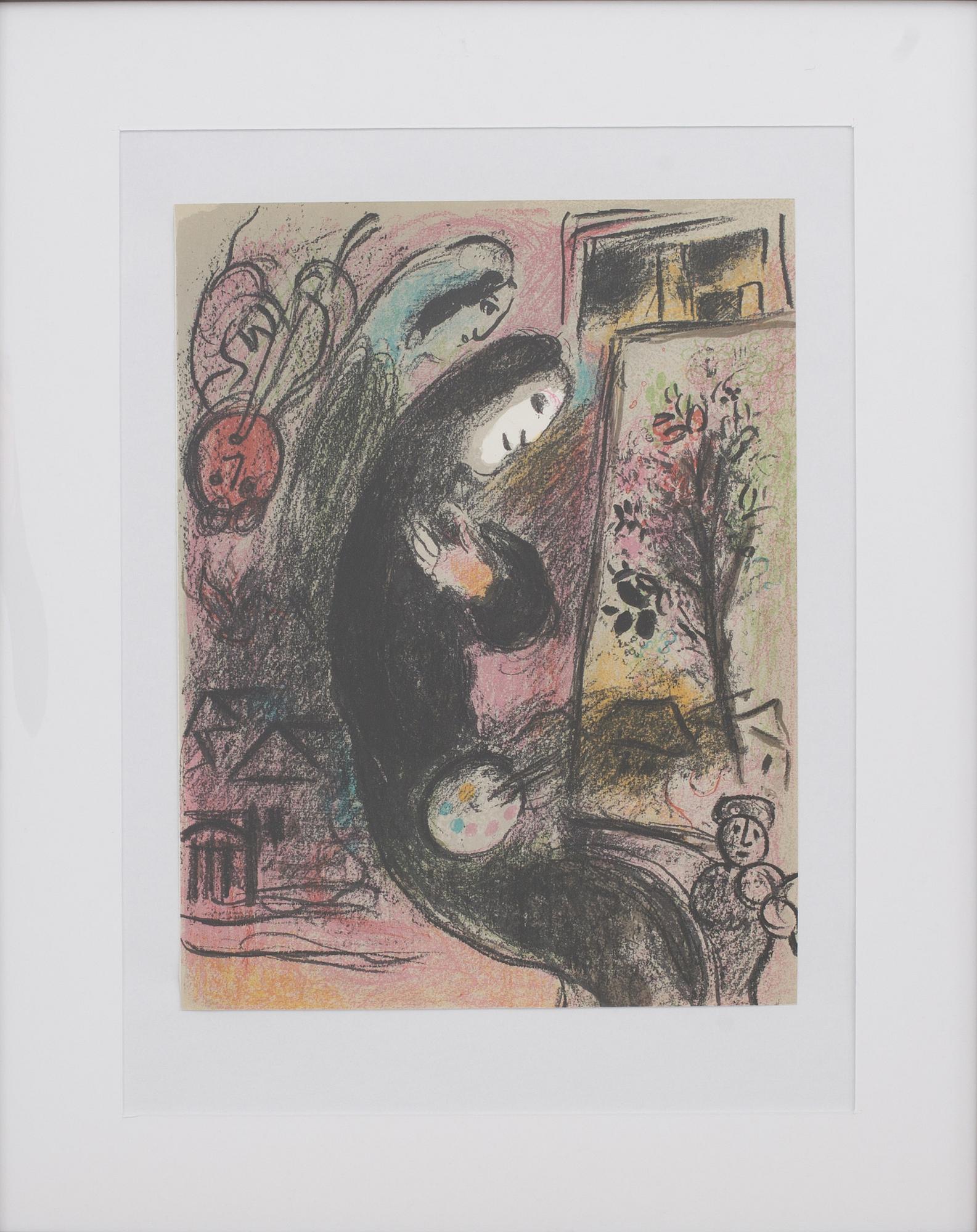 MARC CHAGALL, originalfärglitografi, utförd 1963.