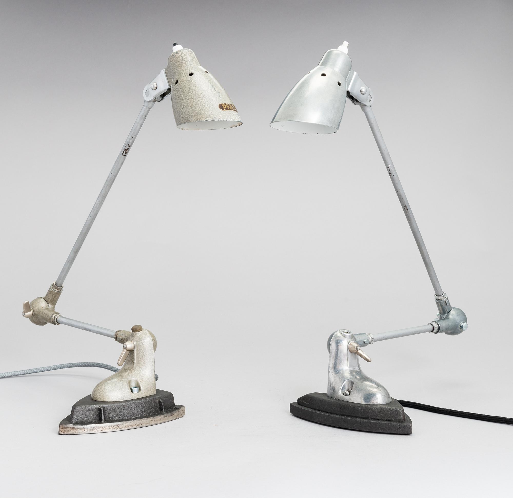 Bordslampor, 2 st, 1900-talets senare hälft.