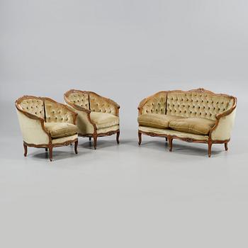 SOFFGRUPP, rokokostil, omkring 1900-talets mitt.