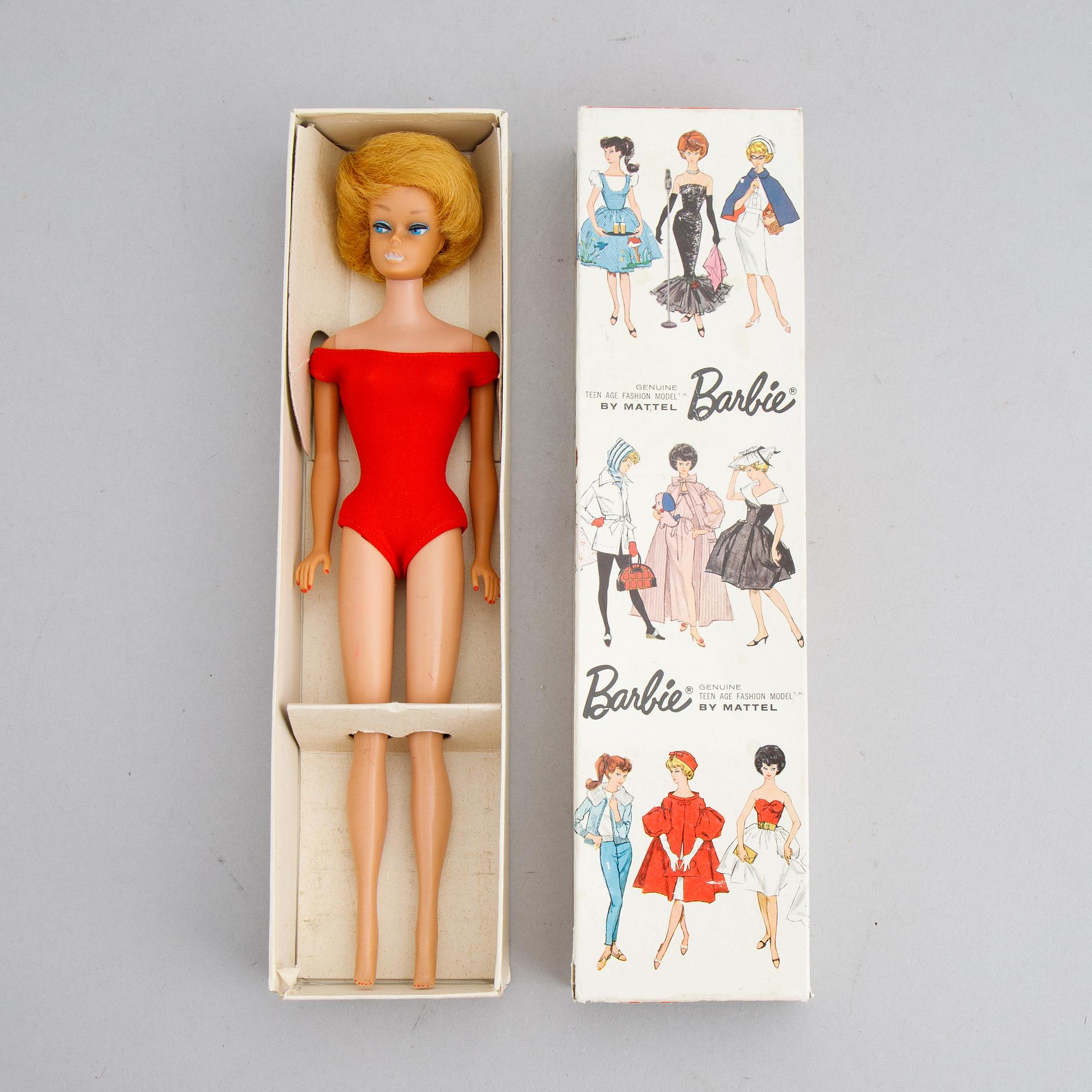 A gruop of Mattel dolls Barbie Ken and Skipper 1950 s 60 s. Bukowskis