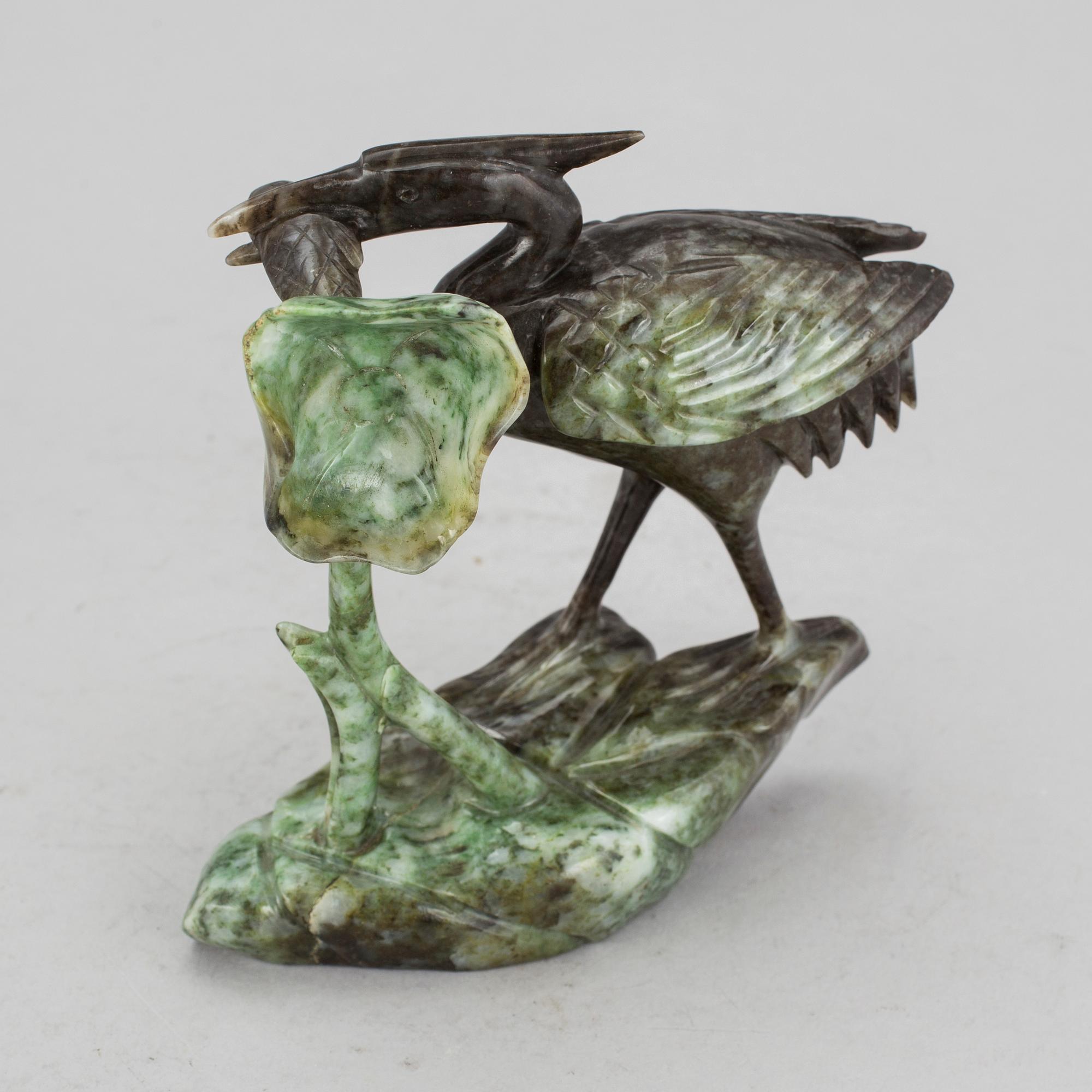 FIGURIN, grön sten, Kina, 1900-tal.