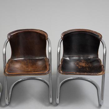 Four 1970s  'Cidue' chairs by Willy Rizzo, Italy.