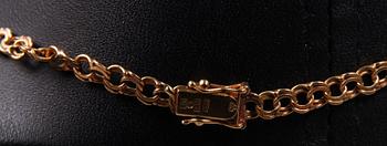 HALSKEDJA, 18 K guld, 1981. Ca 14 g.
