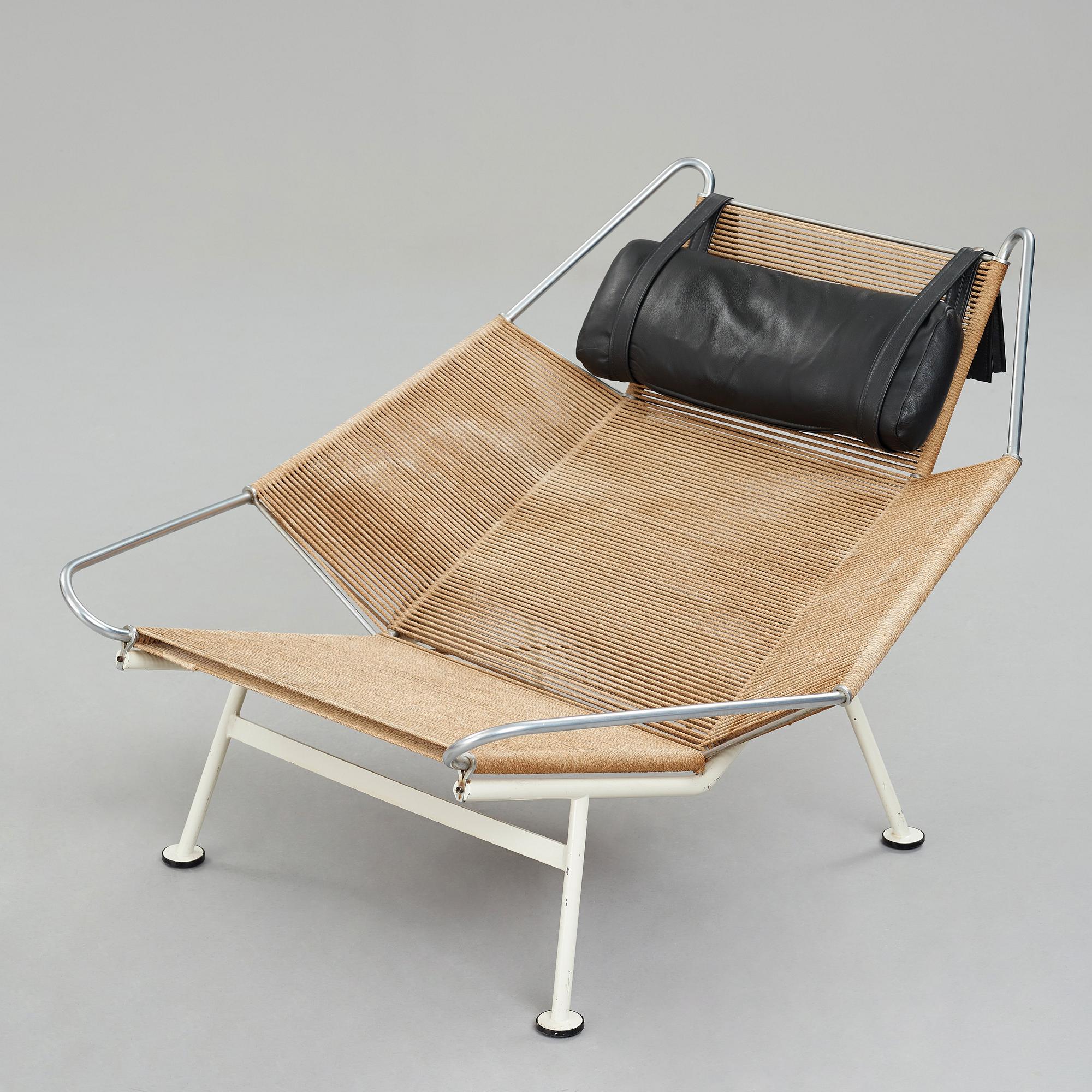 HANS J WEGNER, fåtölj, "Flag Halyard/Snørestolen" modell "GE 225" för Getama, Danmark.