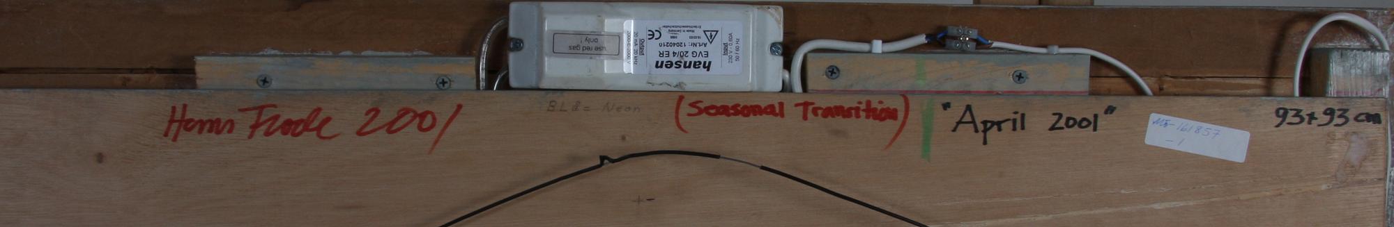FRODE, HANS, blandteknik/installation, sign o dat a tergo 2001.