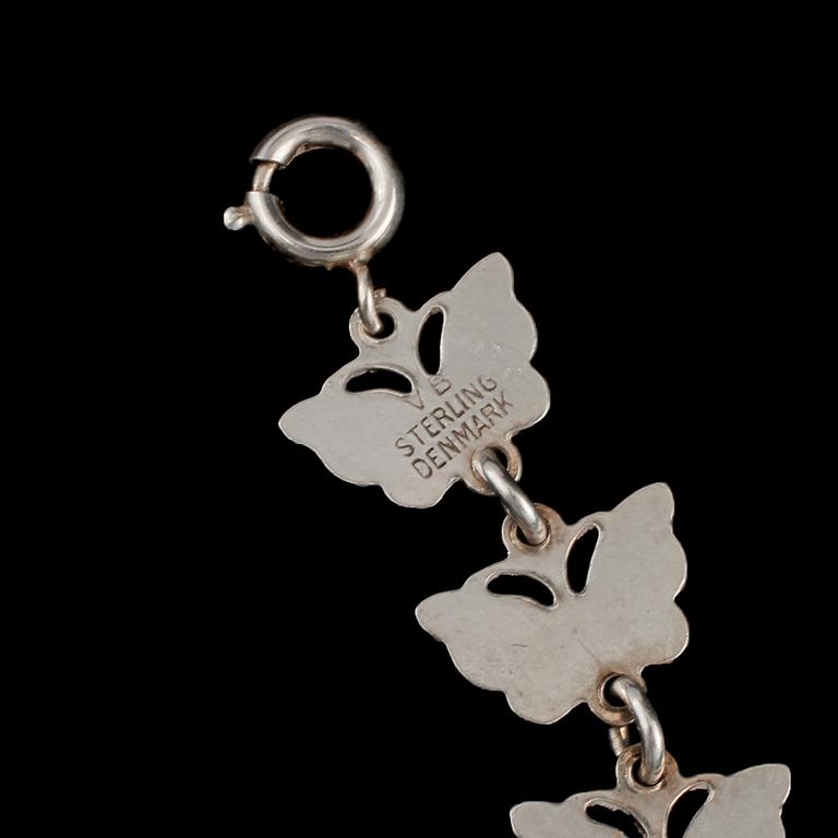 ARMLÄNK, sterlingsilver samt emalj, Volmer Bahner, Danmark, 1900-talets andra hälft. Vikt 10 g.