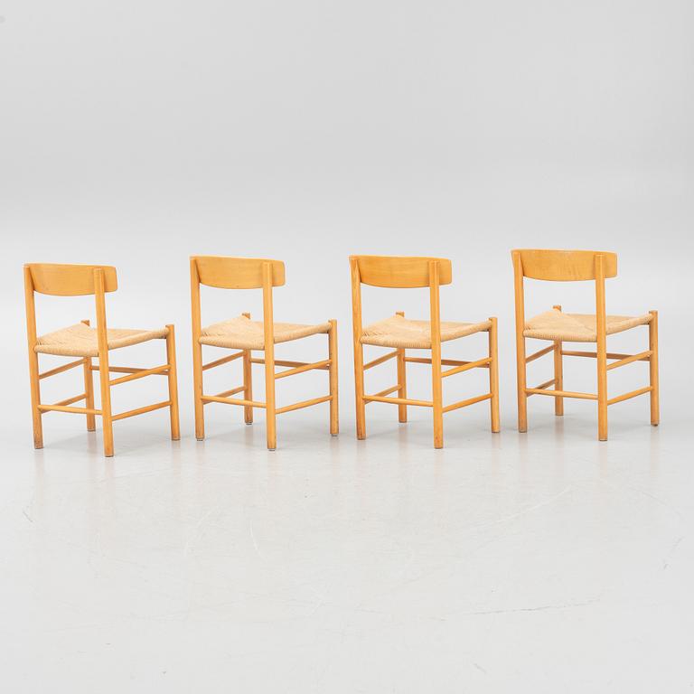 Børge Mogensen, stolar, 4 st, "J39”, FDB Møbler, Danmark, 1900-talets andra hälft.