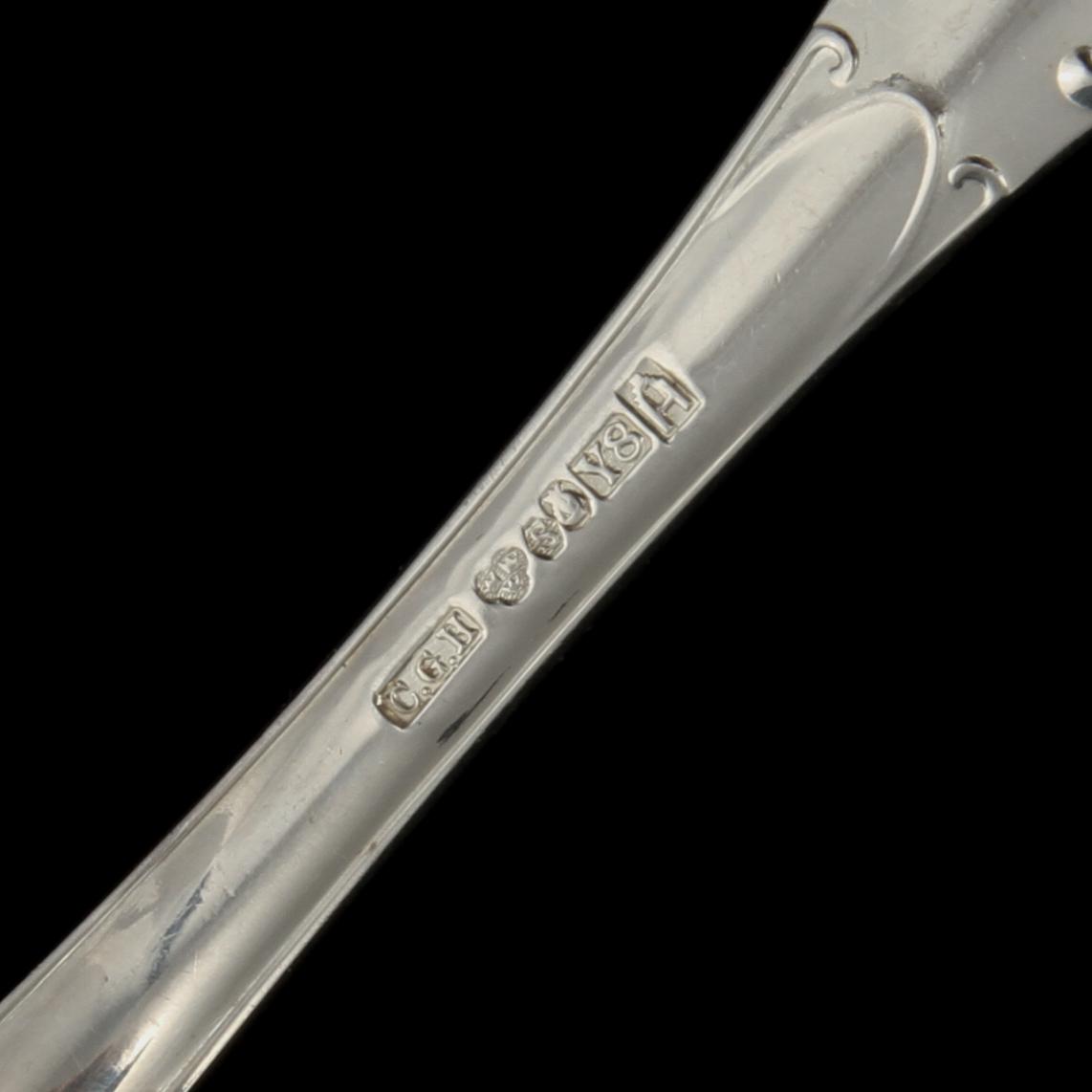 FISKBESTICK, 6+6 st, C G Hallberg, silver, 1949/1950, vikt ca 710 gram.
