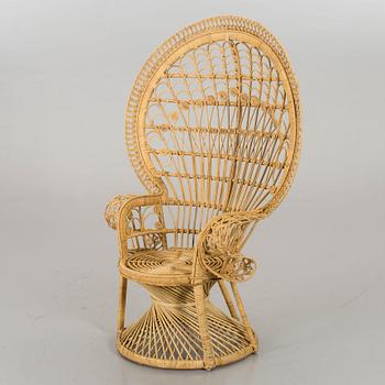 A 20th century wicker chair.