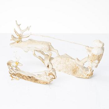 Erik Norberg, sculptures, 2 pcs. Reindeer separation.