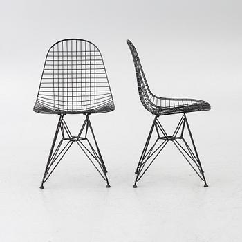Charles & Ray Eames, six 'Wire chair DKR'.