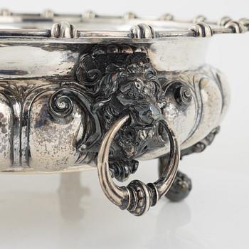 Christian Rasmussen, a baroque style silver bowl, Copenhagen, Denmark, 1925.