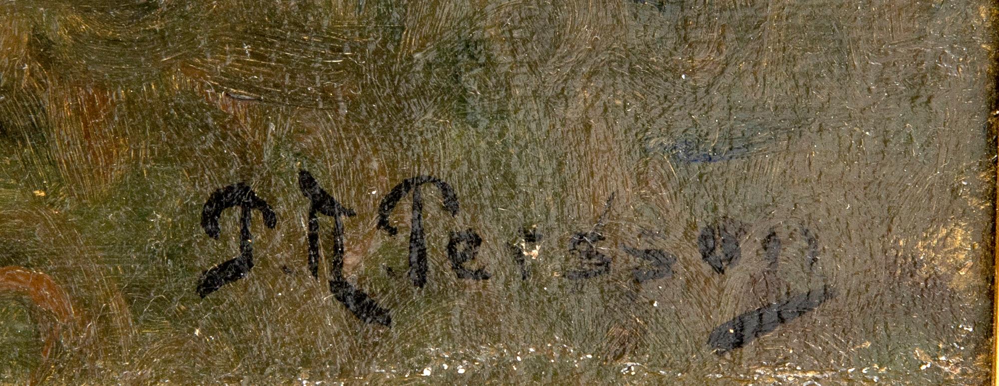 Peter Adolf Persson, olja på duk lagd på pannå signerad.