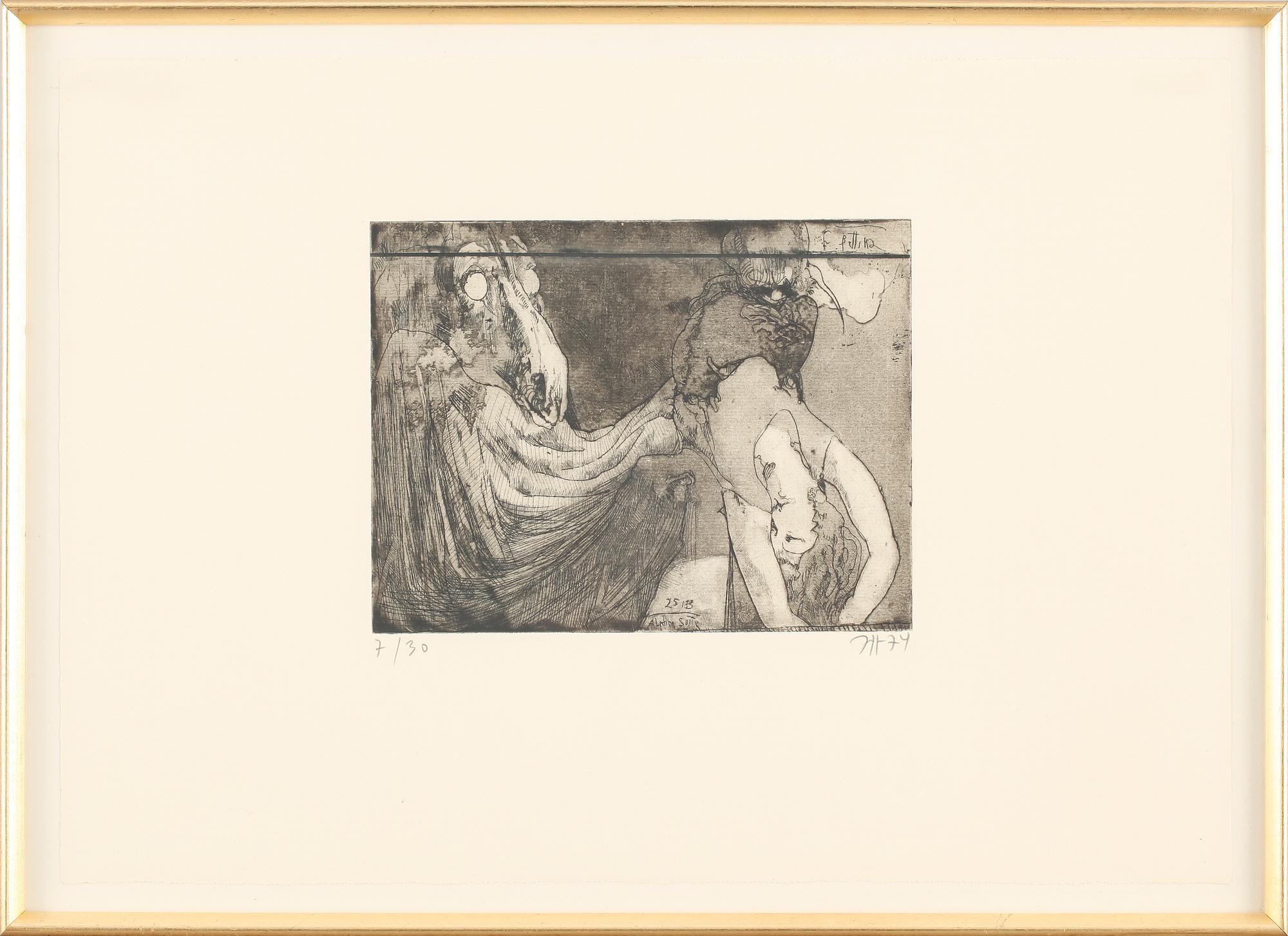 HORST JANSSEN, etsning, sign o numr 7/30.