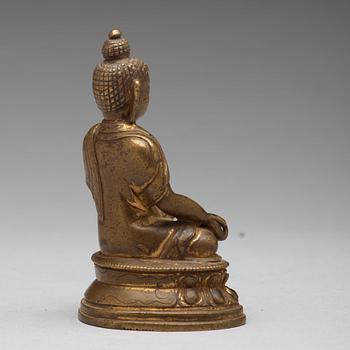 Two copper alloy figures of buddha, Sino-Tibetan, circa 1900.