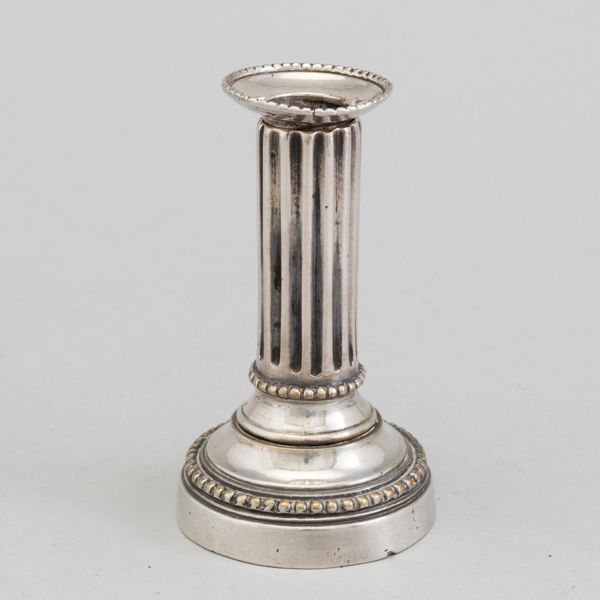 LJUSSTAKE, argent haché, gustaviansk, sent 1700-tal.