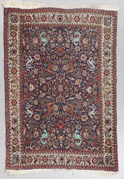 A rug, Old Bidjar, figural, ca 168 x 117 cm.