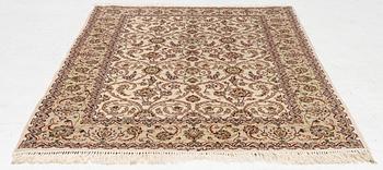 An Isfahan part silk rug, c. 161 x 110 cm.