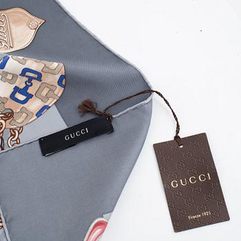 Gucci, a twill silk scarf.