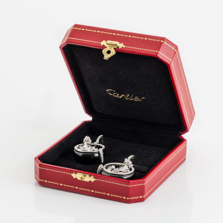 A pair of Cartier Panthère earrings.