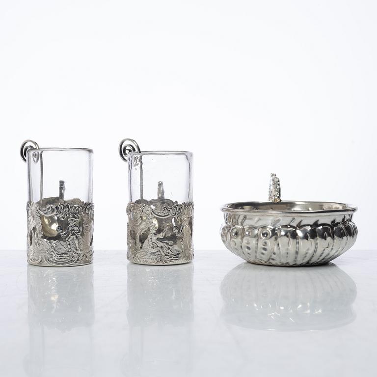 Silver, 11 pieces, including AJ Lignell, Sundsvall, active 1806-1824.