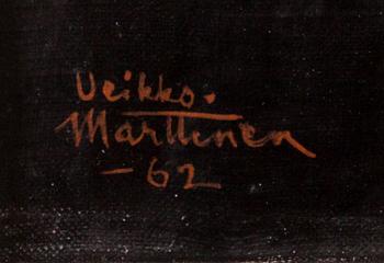 VEIKKO MARTTINEN, STILLEBEN MED VIT DUK.