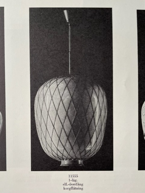 Harald Notini, a ceiling lamp, model '11555', Arvid Böhlmarks Lampfabrik, Sweden 1940s.