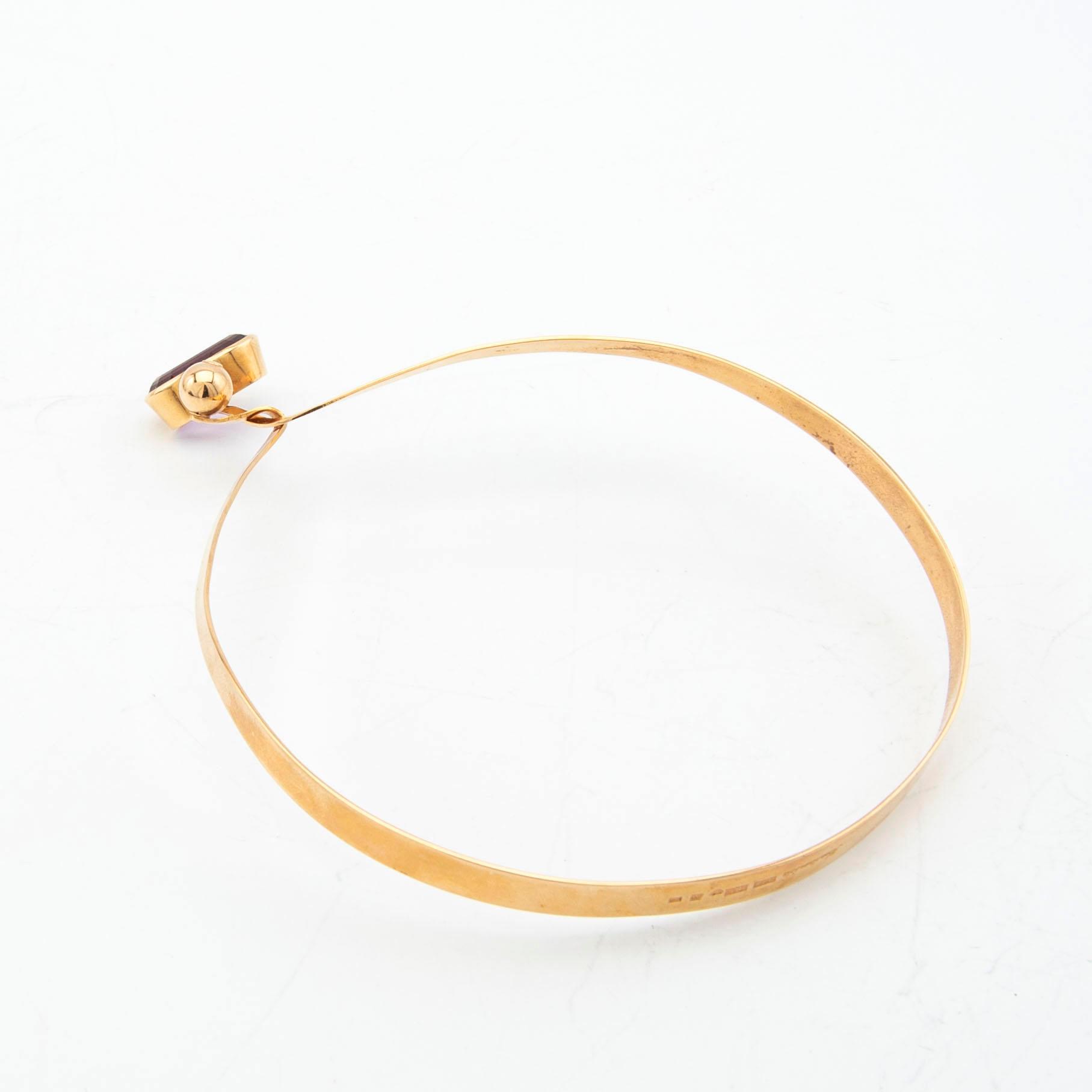 Necklace, 18K with amethyst.