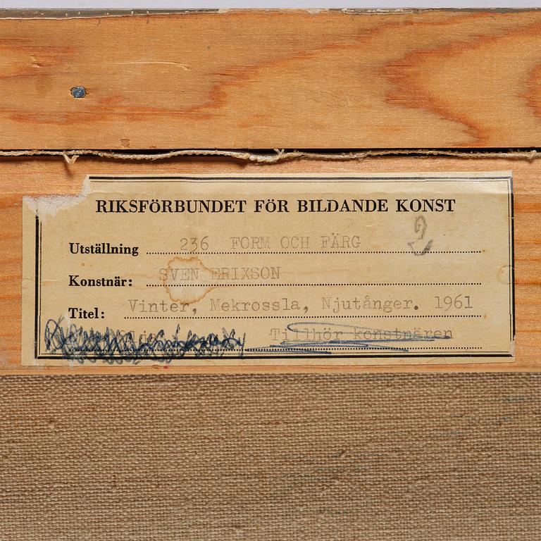 Sven X:et Erixson, "Vinter, Mekrossla, Njutånger".