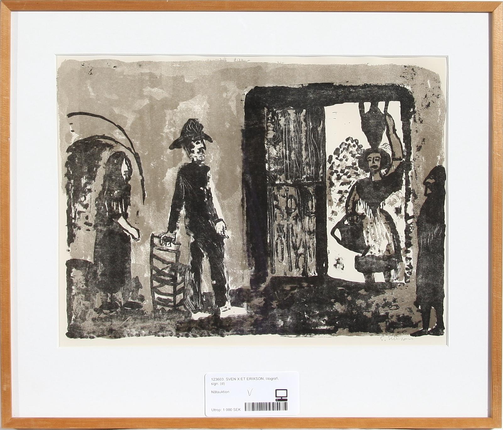 SVEN X:ET ERIXSON, litografi, sign.
