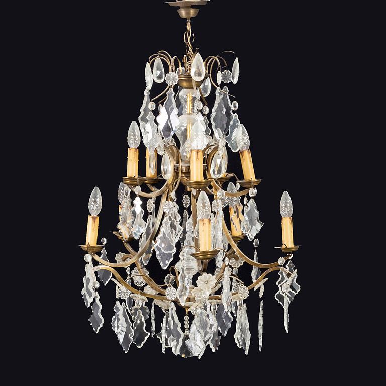 A Baroque style chandelier, first half of the 20th century/middle.