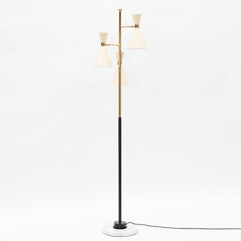 Stilnovo, a brass and marble floor lamp 'c20201, Italy, 2017.