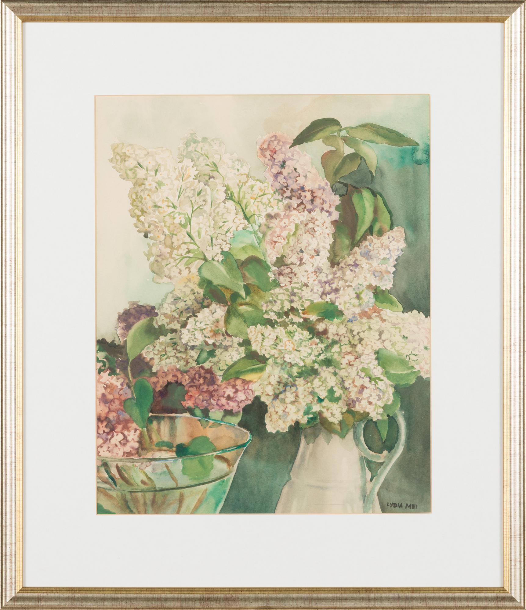 Lydia Mei, watercolour, signed.